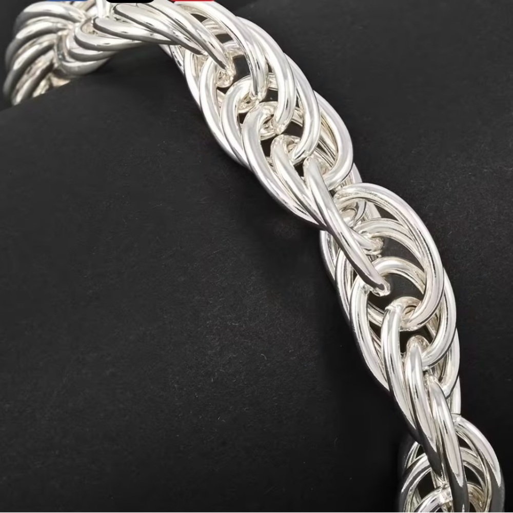 Italian La Bella Fantasia Chain Bracelet in Sterling Silver (8.00 In)